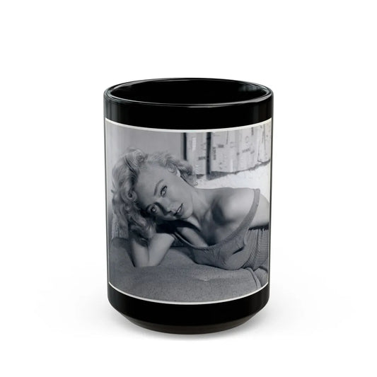 Yvette Vickers #57 (Vintage Female Icon) Black Coffee Mug-15oz-Go Mug Yourself