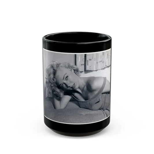Yvette Vickers #57 (Vintage Female Icon) Black Coffee Mug 15oz - Go Mug Yourself
