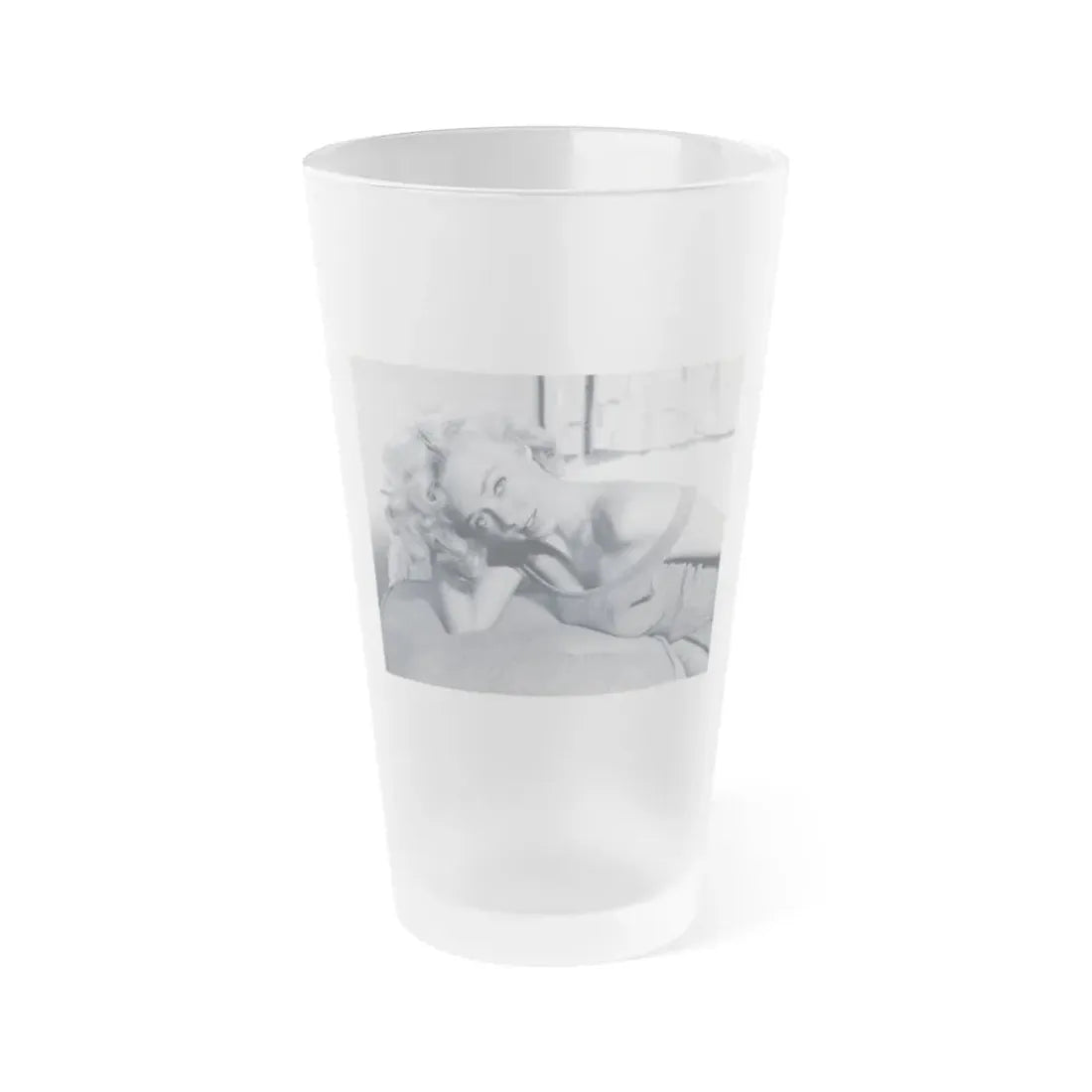 Yvette Vickers #57 (Vintage Female Icon) Frosted Pint Glass 16oz 16oz Frosted - Go Mug Yourself