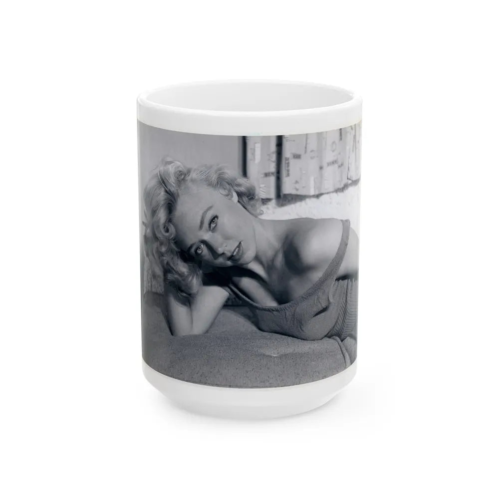 Yvette Vickers #57 (Vintage Female Icon) White Coffee Mug-15oz-Go Mug Yourself