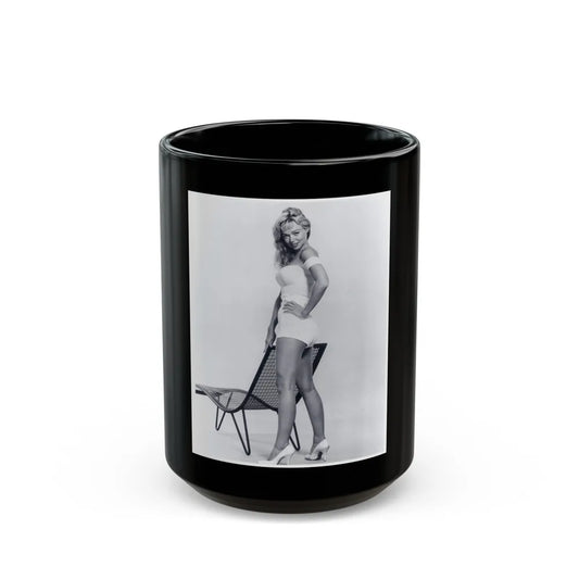 Yvette Vickers #58 (Vintage Female Icon) Black Coffee Mug-15oz-Go Mug Yourself