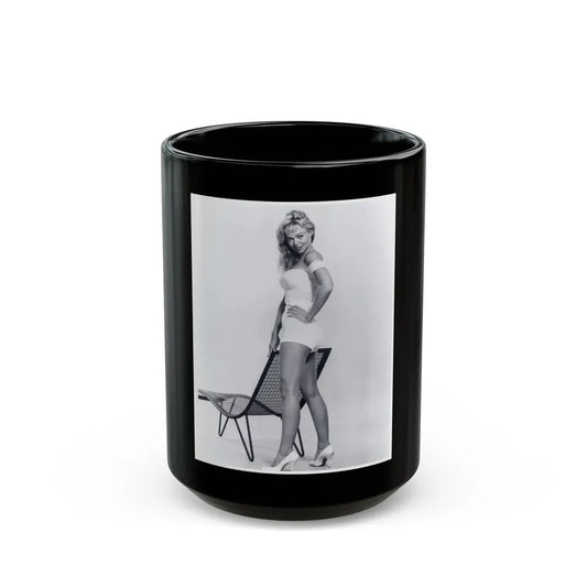 Yvette Vickers #58 (Vintage Female Icon) Black Coffee Mug 15oz - Go Mug Yourself