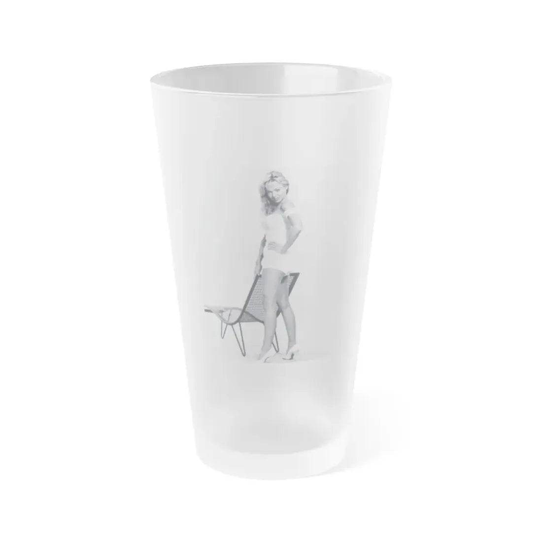 Yvette Vickers #58 (Vintage Female Icon) Frosted Pint Glass 16oz 16oz Frosted - Go Mug Yourself