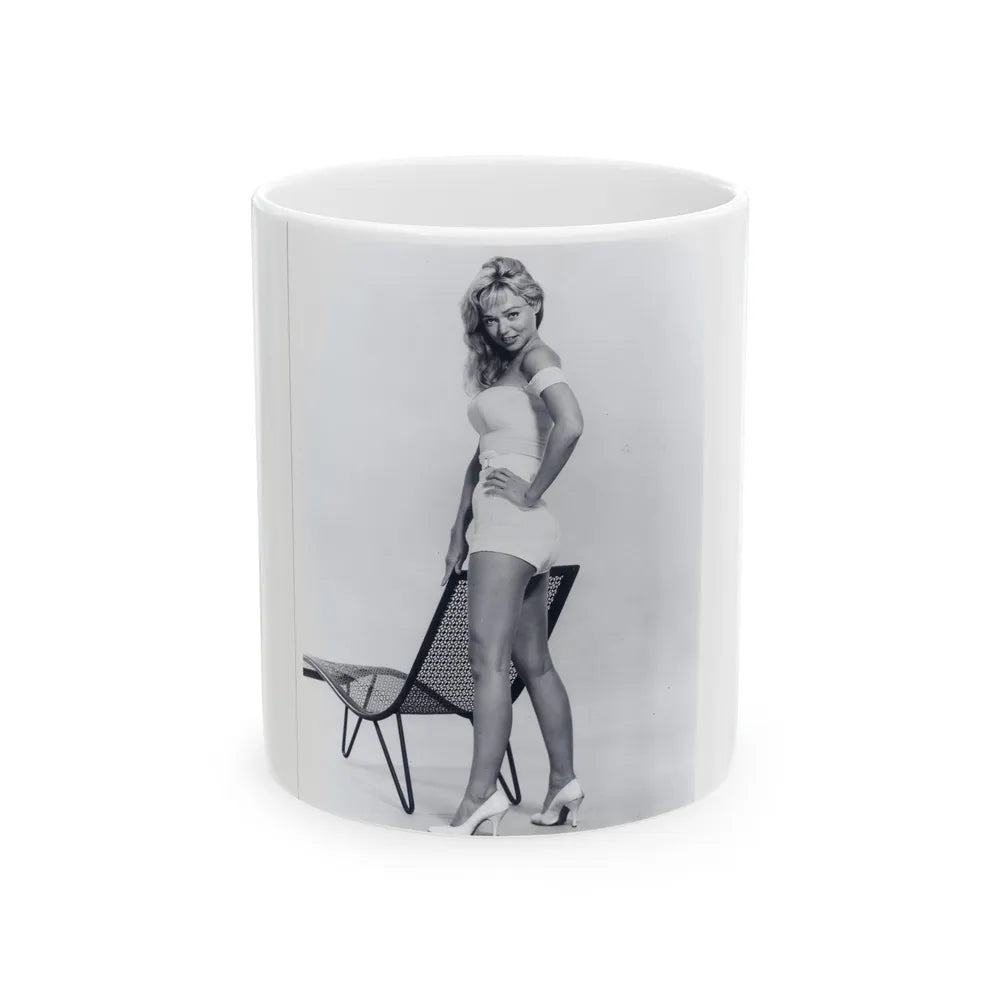 Yvette Vickers #58 (Vintage Female Icon) White Coffee Mug-11oz-Go Mug Yourself