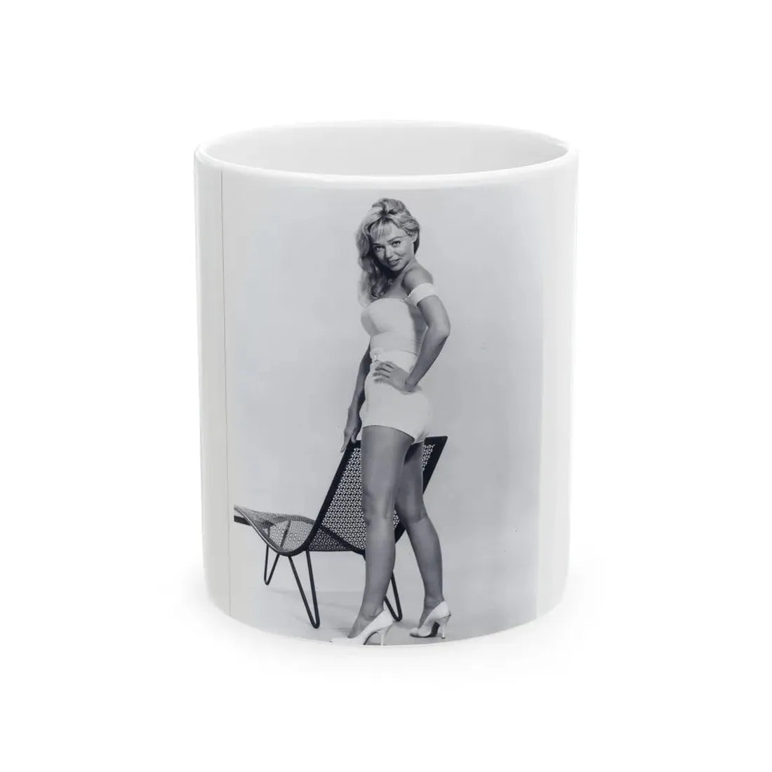 Yvette Vickers #58 (Vintage Female Icon) White Coffee Mug 11oz - Go Mug Yourself