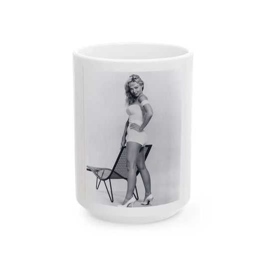 Yvette Vickers #58 (Vintage Female Icon) White Coffee Mug-15oz-Go Mug Yourself