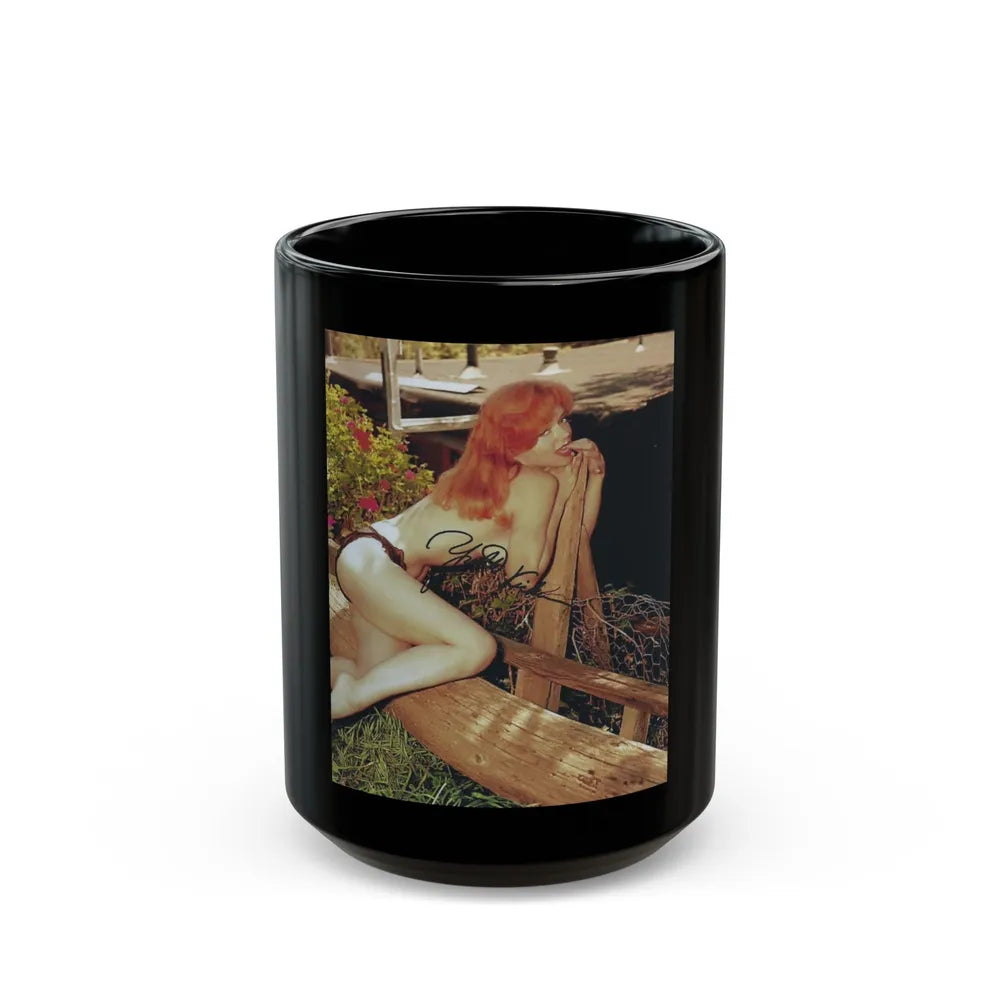 Yvette Vickers #59 (Vintage Female Icon) Black Coffee Mug-15oz-Go Mug Yourself