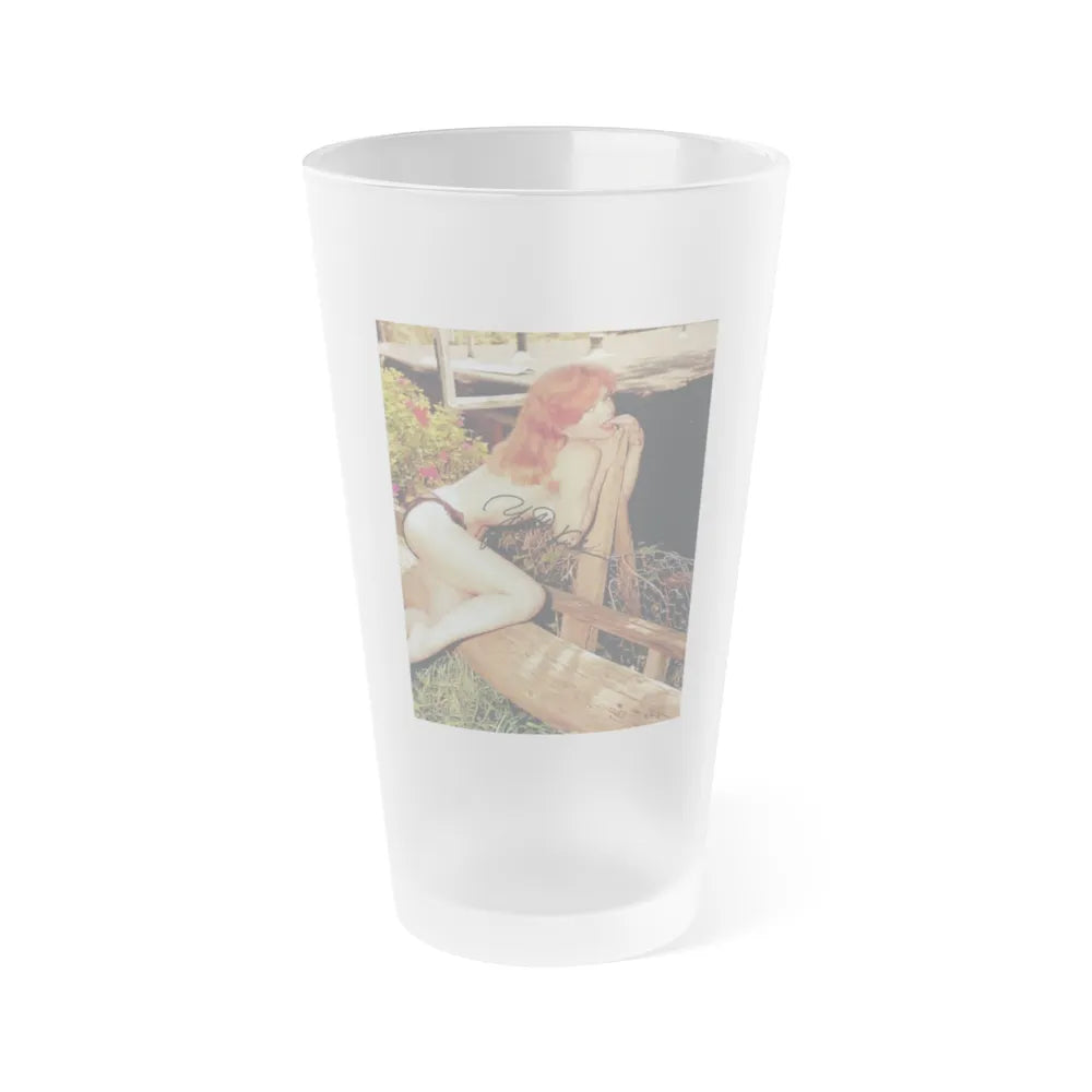 Yvette Vickers #59 (Vintage Female Icon) Frosted Pint Glass 16oz-16oz-Frosted-Go Mug Yourself