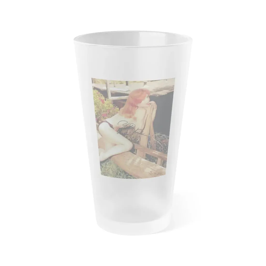 Yvette Vickers #59 (Vintage Female Icon) Frosted Pint Glass 16oz 16oz Frosted - Go Mug Yourself