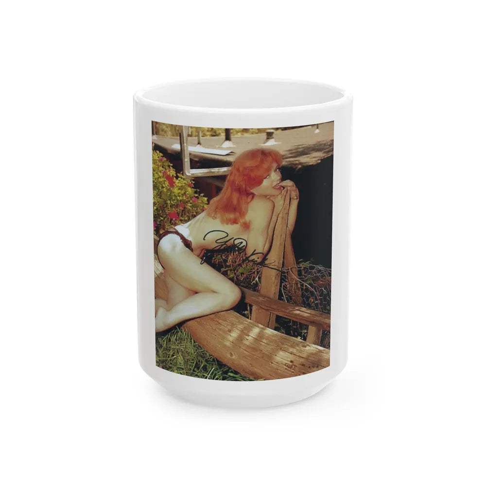 Yvette Vickers #59 (Vintage Female Icon) White Coffee Mug-15oz-Go Mug Yourself