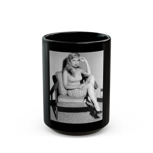 Yvette Vickers #61 (Vintage Female Icon) Black Coffee Mug-15oz-Go Mug Yourself