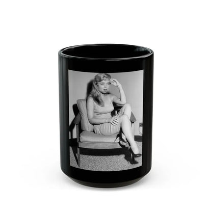 Yvette Vickers #61 (Vintage Female Icon) Black Coffee Mug 15oz - Go Mug Yourself