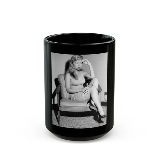 Yvette Vickers #61 (Vintage Female Icon) Black Coffee Mug 15oz - Go Mug Yourself