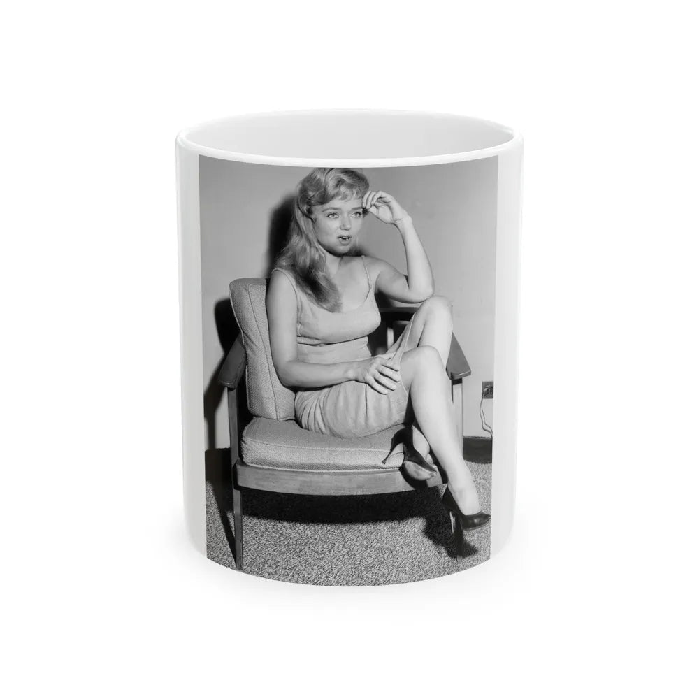 Yvette Vickers #61 (Vintage Female Icon) White Coffee Mug-11oz-Go Mug Yourself