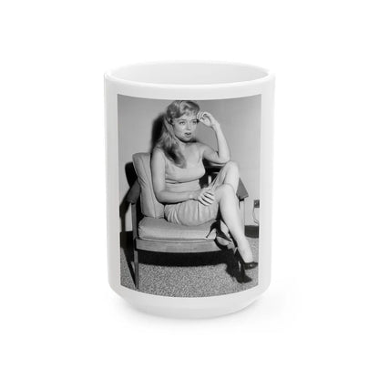 Yvette Vickers #61 (Vintage Female Icon) White Coffee Mug-15oz-Go Mug Yourself