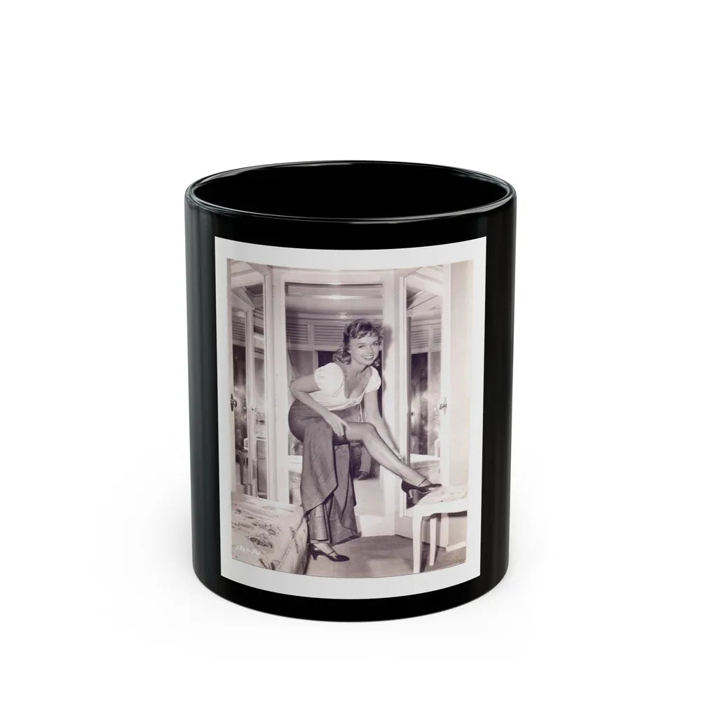 Yvette Vickers #64 (Vintage Female Icon) Black Coffee Mug-11oz-Go Mug Yourself