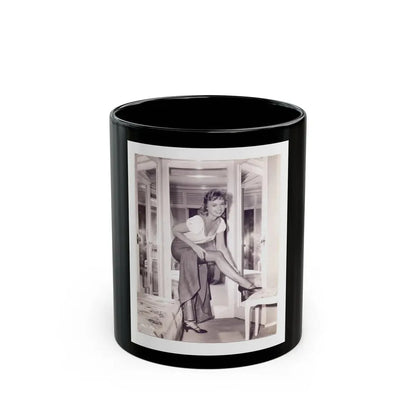 Yvette Vickers #64 (Vintage Female Icon) Black Coffee Mug 11oz - Go Mug Yourself