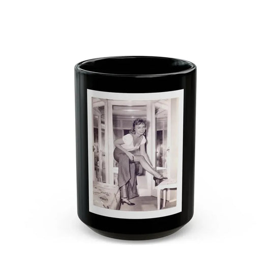 Yvette Vickers #64 (Vintage Female Icon) Black Coffee Mug 15oz - Go Mug Yourself