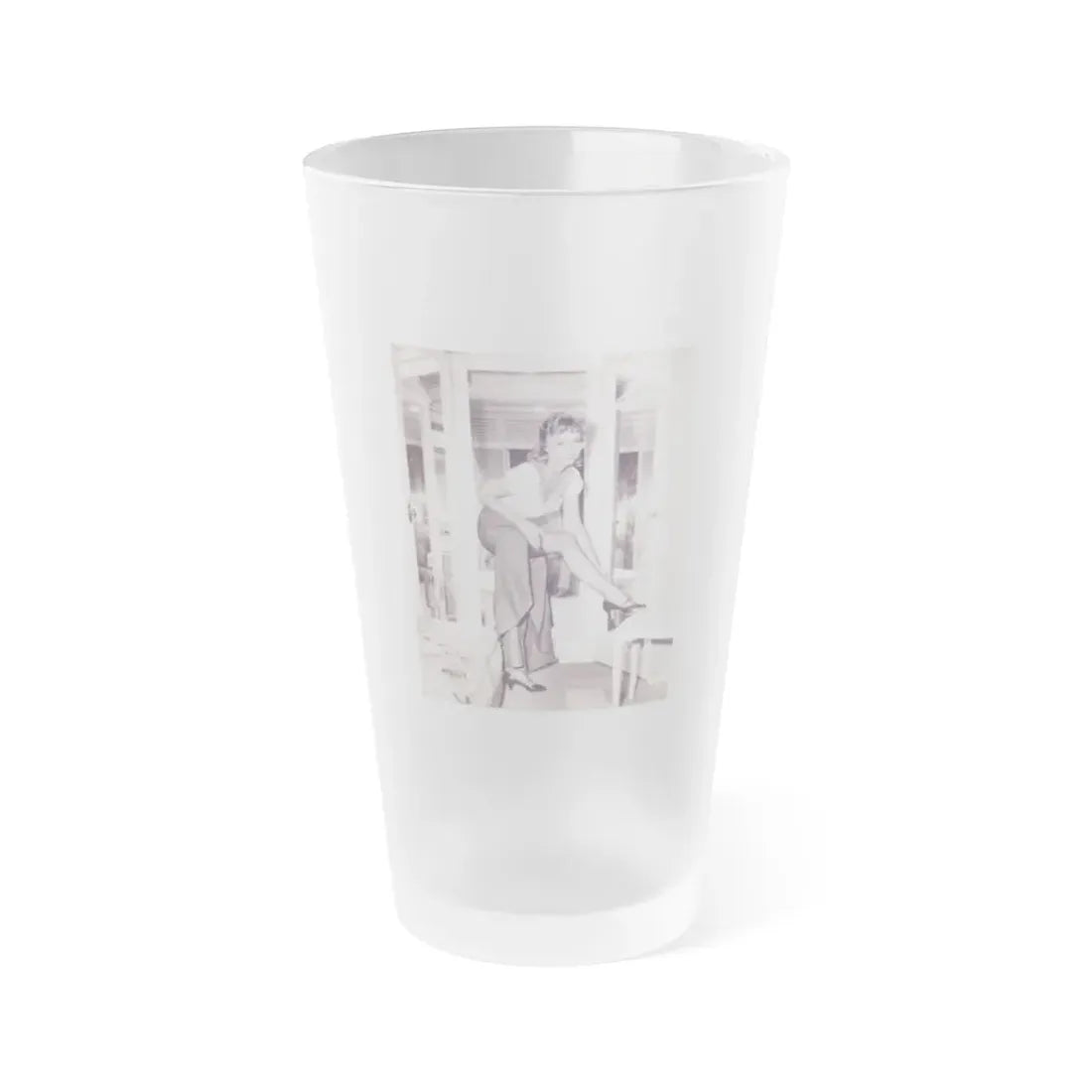 Yvette Vickers #64 (Vintage Female Icon) Frosted Pint Glass 16oz 16oz Frosted - Go Mug Yourself