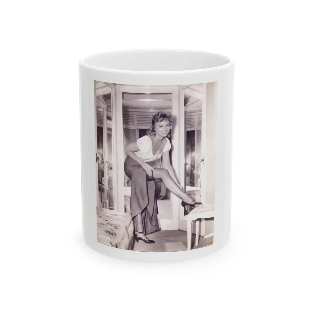 Yvette Vickers #64 (Vintage Female Icon) White Coffee Mug-11oz-Go Mug Yourself