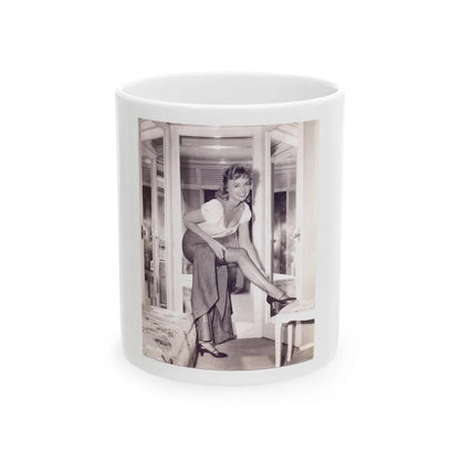 Yvette Vickers #64 (Vintage Female Icon) White Coffee Mug-11oz-Go Mug Yourself