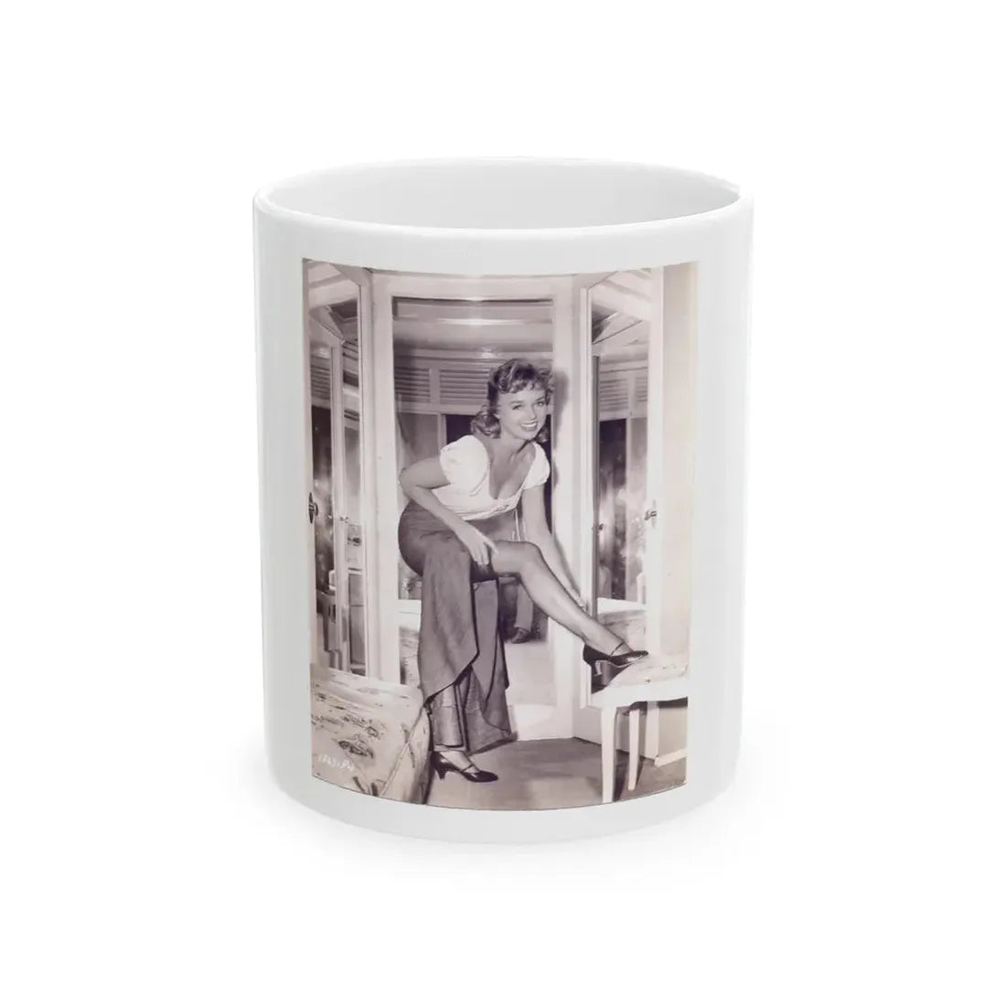 Yvette Vickers #64 (Vintage Female Icon) White Coffee Mug 11oz - Go Mug Yourself