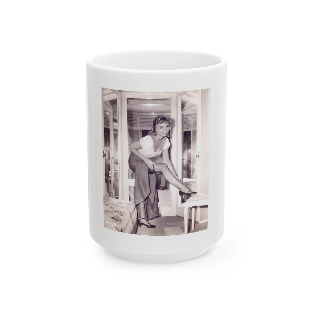 Yvette Vickers #64 (Vintage Female Icon) White Coffee Mug-15oz-Go Mug Yourself