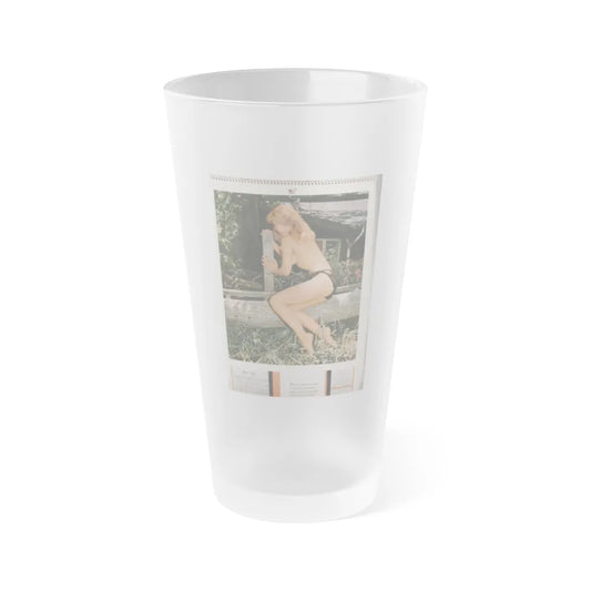 Yvette Vickers #65 (Vintage Female Icon) Frosted Pint Glass 16oz-16oz-Frosted-Go Mug Yourself