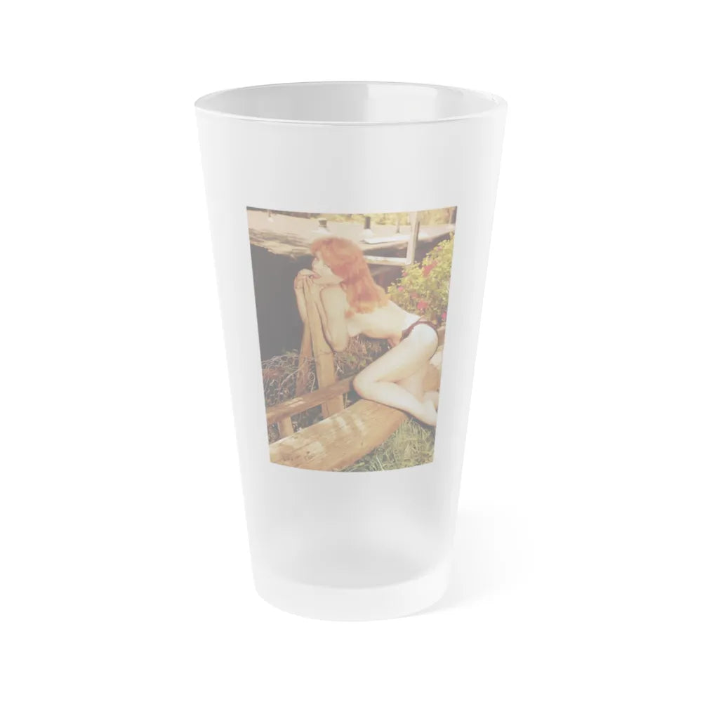 Yvette Vickers #73 (Vintage Female Icon) Frosted Pint Glass 16oz-16oz-Frosted-Go Mug Yourself