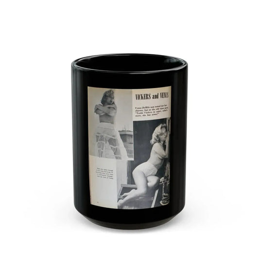 Yvette Vickers #85 (Vintage Female Icon) Black Coffee Mug 15oz - Go Mug Yourself