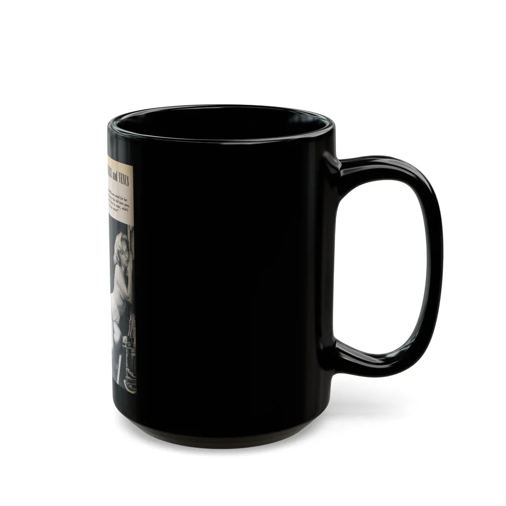 Yvette Vickers #85 (Vintage Female Icon) Black Coffee Mug-Go Mug Yourself