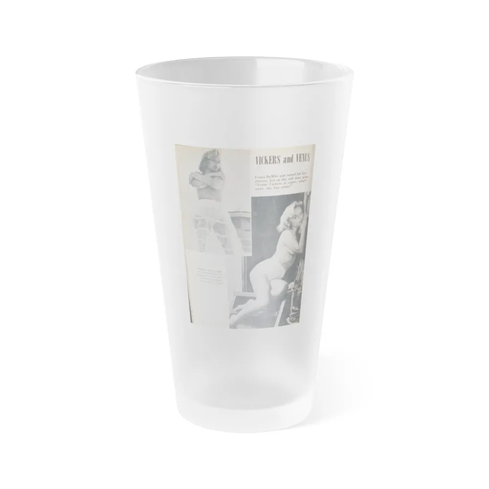 Yvette Vickers #85 (Vintage Female Icon) Frosted Pint Glass 16oz-16oz-Frosted-Go Mug Yourself