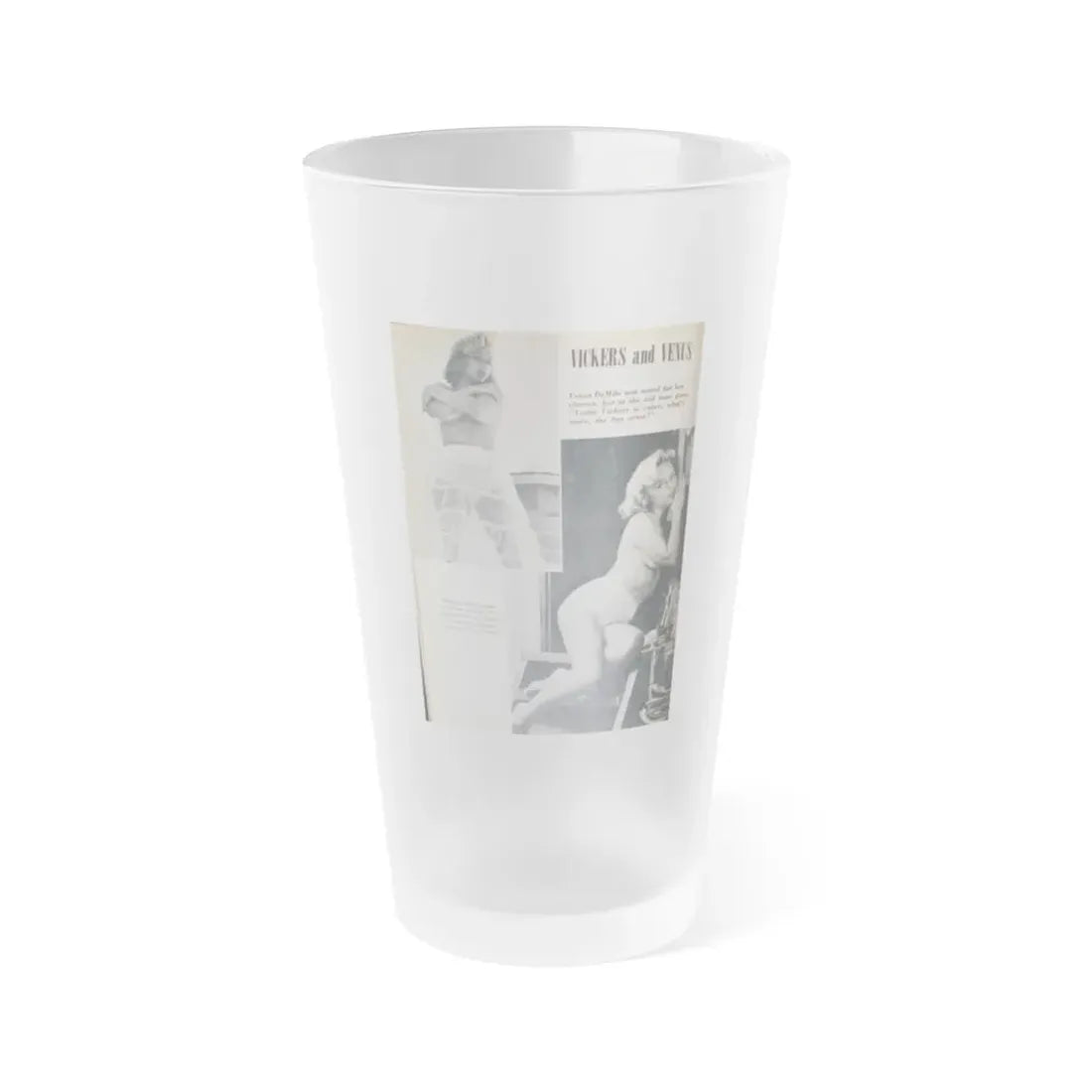 Yvette Vickers #85 (Vintage Female Icon) Frosted Pint Glass 16oz 16oz Frosted - Go Mug Yourself