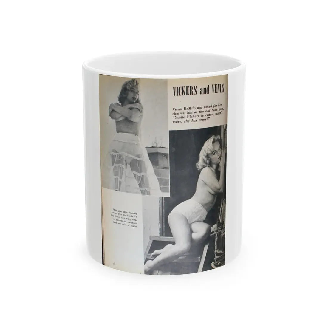 Yvette Vickers #85 (Vintage Female Icon) White Coffee Mug 11oz - Go Mug Yourself