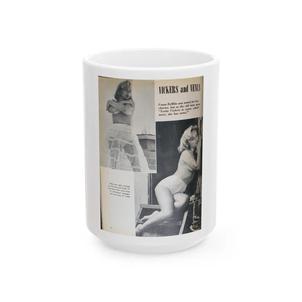 Yvette Vickers #85 (Vintage Female Icon) White Coffee Mug-15oz-Go Mug Yourself