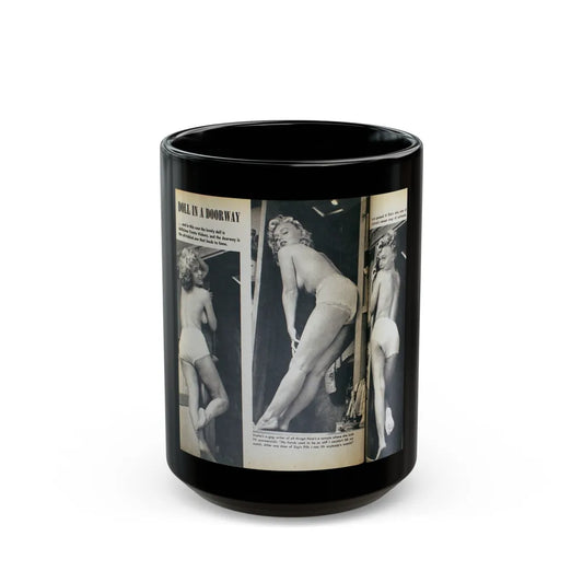 Yvette Vickers #86 (Vintage Female Icon) Black Coffee Mug-15oz-Go Mug Yourself