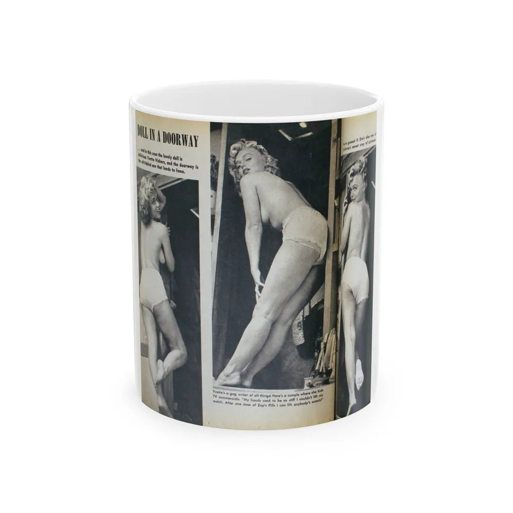 Yvette Vickers #86 (Vintage Female Icon) White Coffee Mug-11oz-Go Mug Yourself