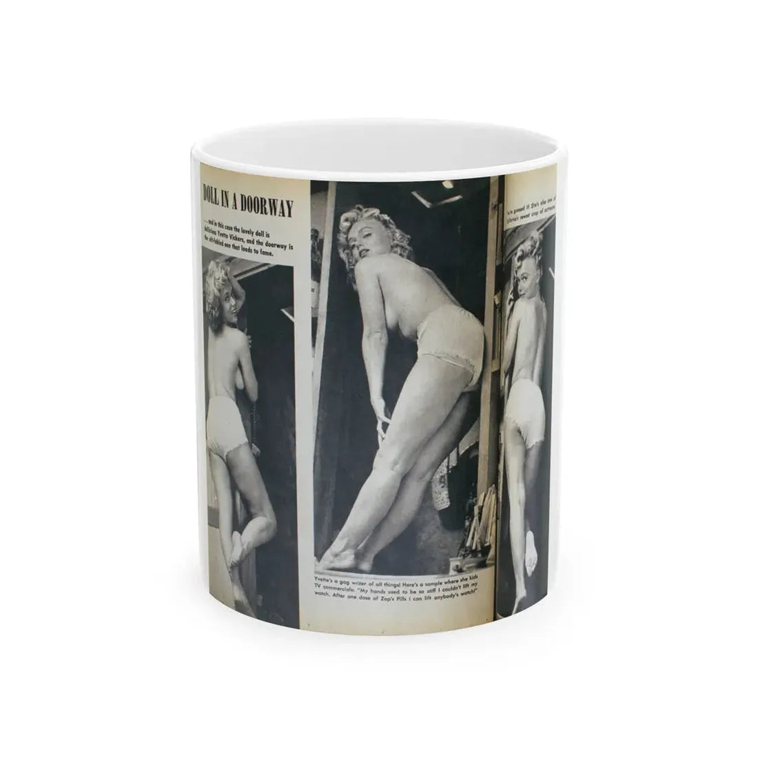 Yvette Vickers #86 (Vintage Female Icon) White Coffee Mug 11oz - Go Mug Yourself
