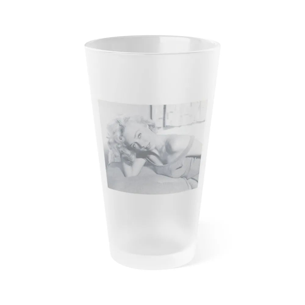 Yvette Vickers #891 (Vintage Female Icon) Frosted Pint Glass 16oz-16oz-Frosted-Go Mug Yourself