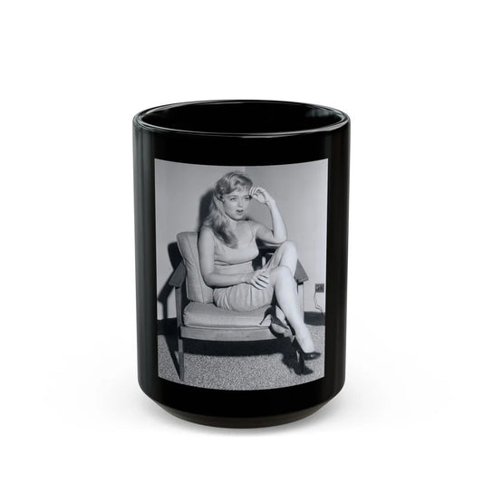 Yvette Vickers #90 (Vintage Female Icon) Black Coffee Mug-15oz-Go Mug Yourself