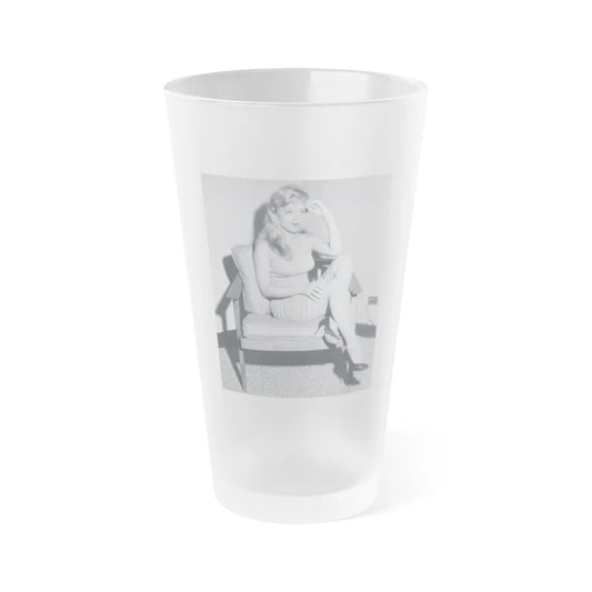 Yvette Vickers #90 (Vintage Female Icon) Frosted Pint Glass 16oz-16oz-Frosted-Go Mug Yourself