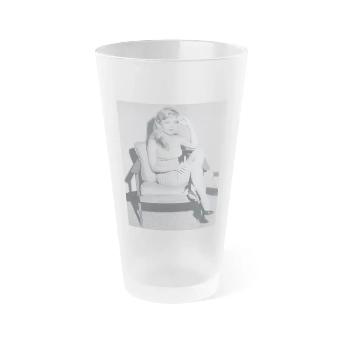 Yvette Vickers #90 (Vintage Female Icon) Frosted Pint Glass 16oz 16oz Frosted - Go Mug Yourself