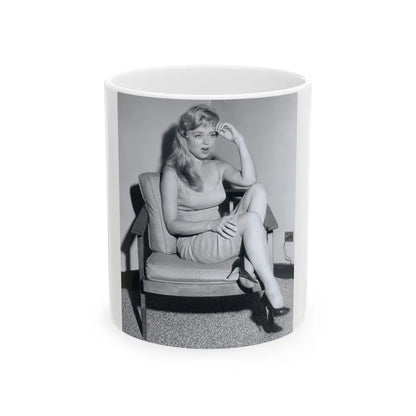 Yvette Vickers #90 (Vintage Female Icon) White Coffee Mug-11oz-Go Mug Yourself