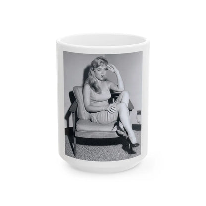 Yvette Vickers #90 (Vintage Female Icon) White Coffee Mug-15oz-Go Mug Yourself