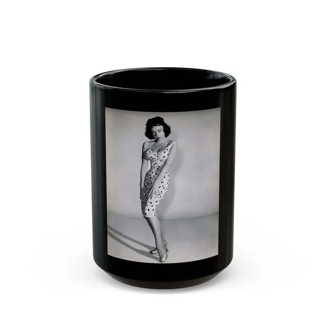 Yvette Vickers #91 (Vintage Female Icon) Black Coffee Mug 15oz - Go Mug Yourself