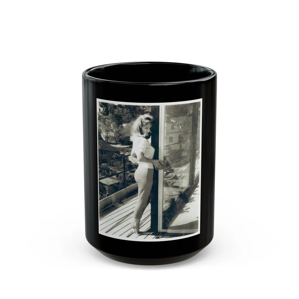 Yvette Vickers #93 (Vintage Female Icon) Black Coffee Mug-15oz-Go Mug Yourself