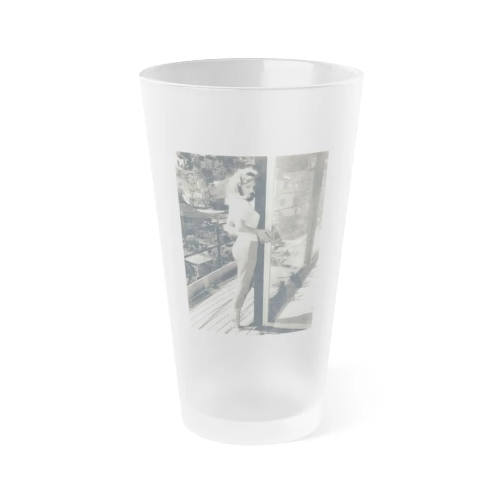 Yvette Vickers #93 (Vintage Female Icon) Frosted Pint Glass 16oz-16oz-Frosted-Go Mug Yourself