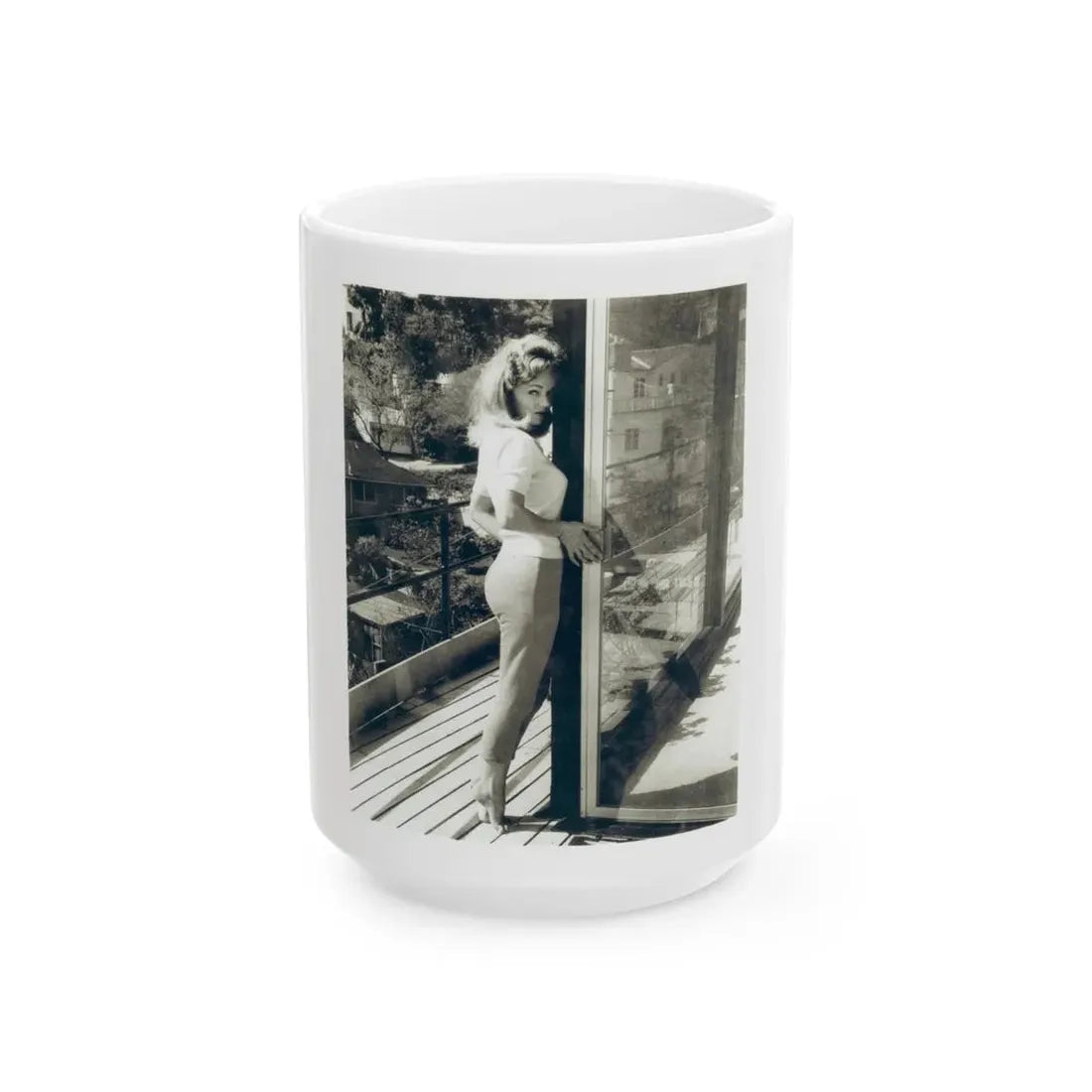 Yvette Vickers #93 (Vintage Female Icon) White Coffee Mug 15oz - Go Mug Yourself
