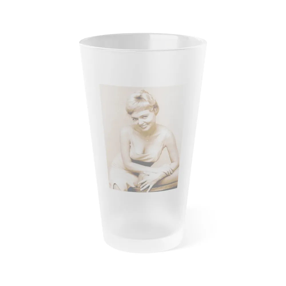 Yvette Vickers #94 (Vintage Female Icon) Frosted Pint Glass 16oz-16oz-Frosted-Go Mug Yourself