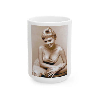 Yvette Vickers #94 (Vintage Female Icon) White Coffee Mug-15oz-Go Mug Yourself